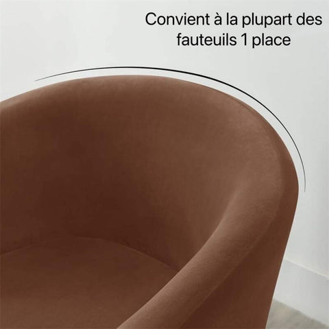 Housse de Fauteuil Forme Cabriolet - Chocolat