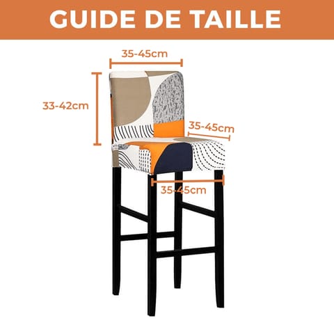 Guide de taille Housse de Chaise Bar