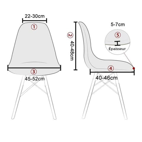 fodera guida alle taglie per sedia scandinava