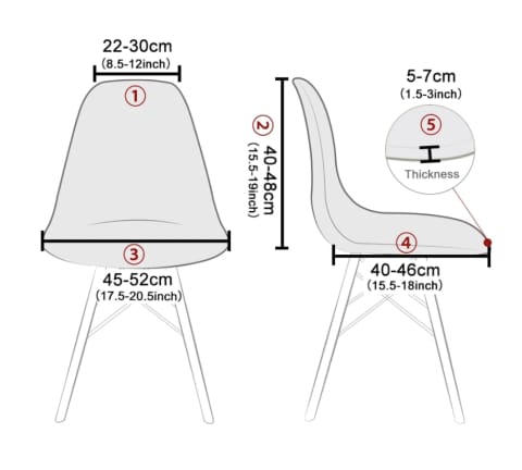 Guida alle taglie - Sedia scandinava