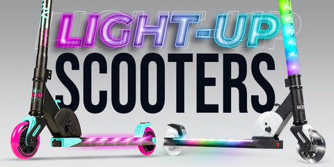 Madd Gear light-up scooters for kids kick folding adjustable handlebar razor lux jetson orbit micro