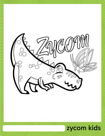 Zycom dino coloring page