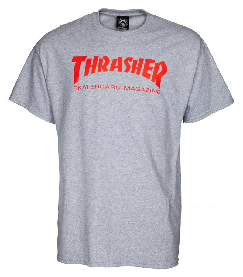 Thrasher Magazine Skate Mag Skateboard T-Shirt, Grey/Red