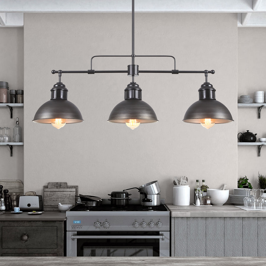 Industrial Kitchen Linear Pot Lid Pendant Light | Farmhouze Light ...