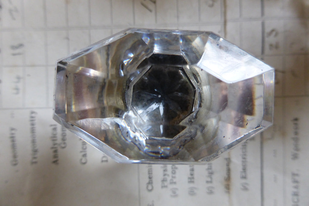 4 Vintage Oval Cut Glass & Brass Drawer Knobs (2) – DragonQuarry ...