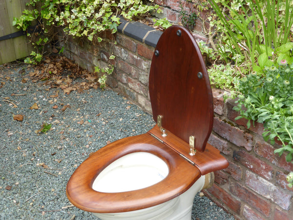 Restored Antique Mahogany Wooden Toilet Seat ...