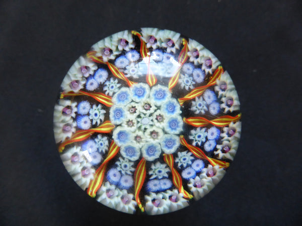 Vintage Millefiori Glass Paperweight Door Handle - Blue & Multi Colour ...