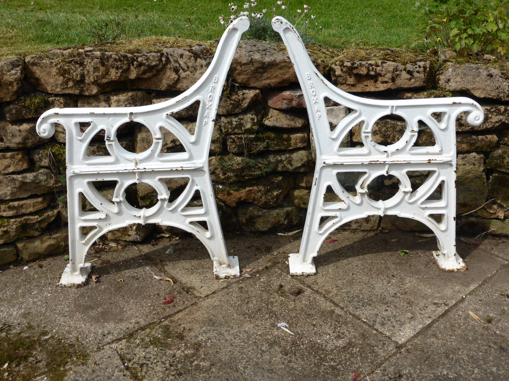 Broxap Reclaimed Industrial Cast Iron bench ends garden 