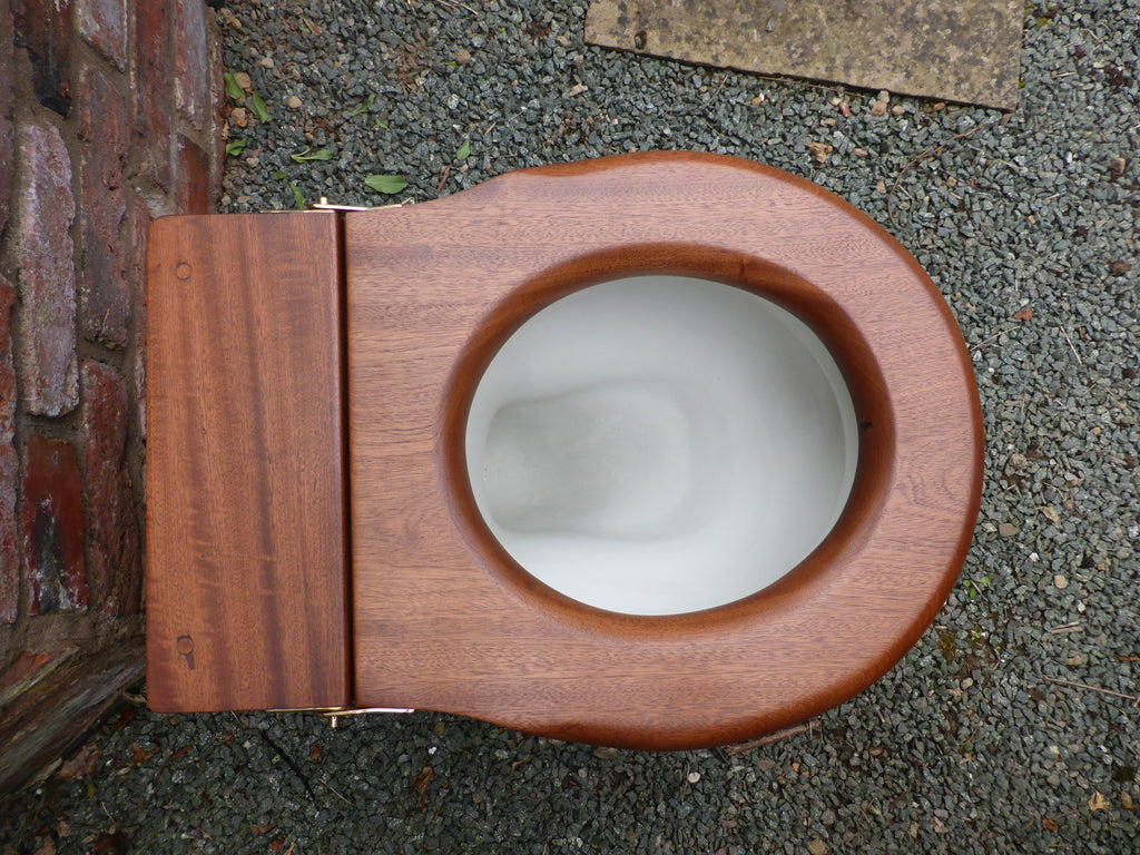 Antique High Level Wooden Toilet Seat Professionally Restored