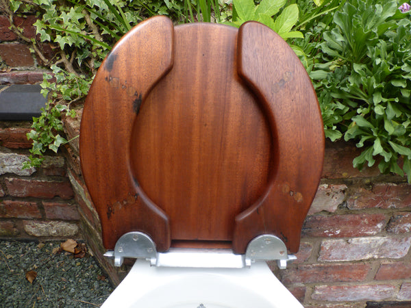 Antique Wooden High Level Toilet Seat + Lid - DragonQuarry ...