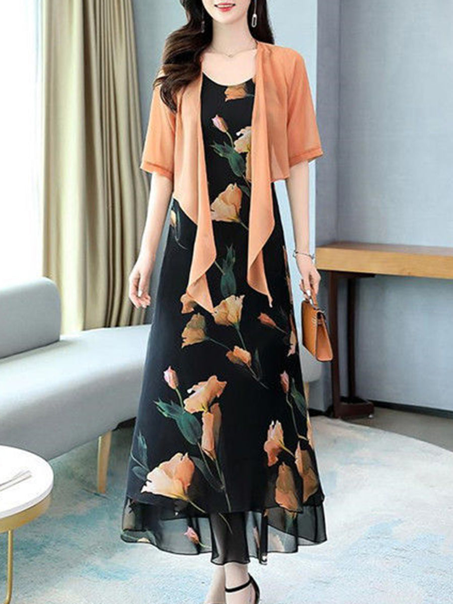 two piece maxi dress formal