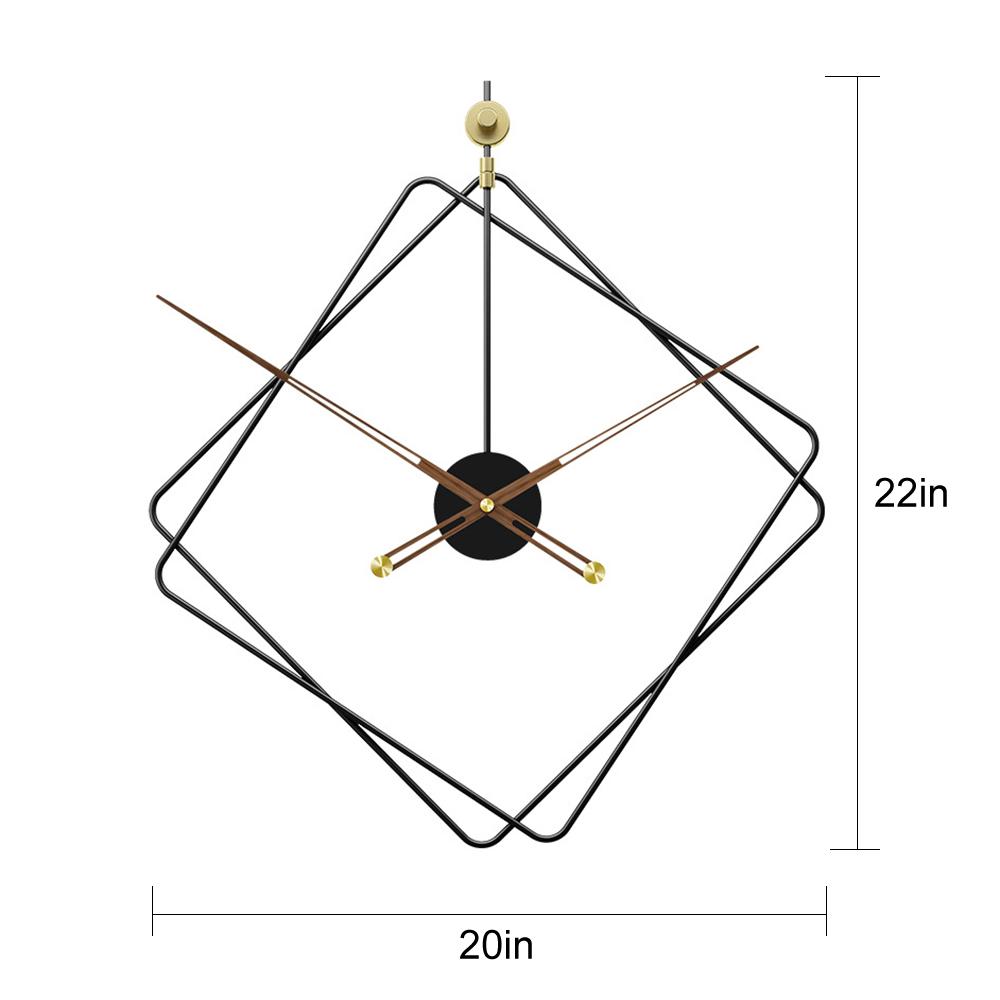 20'' Modern Geometric Metal Wall Clock | best price and quality for sale