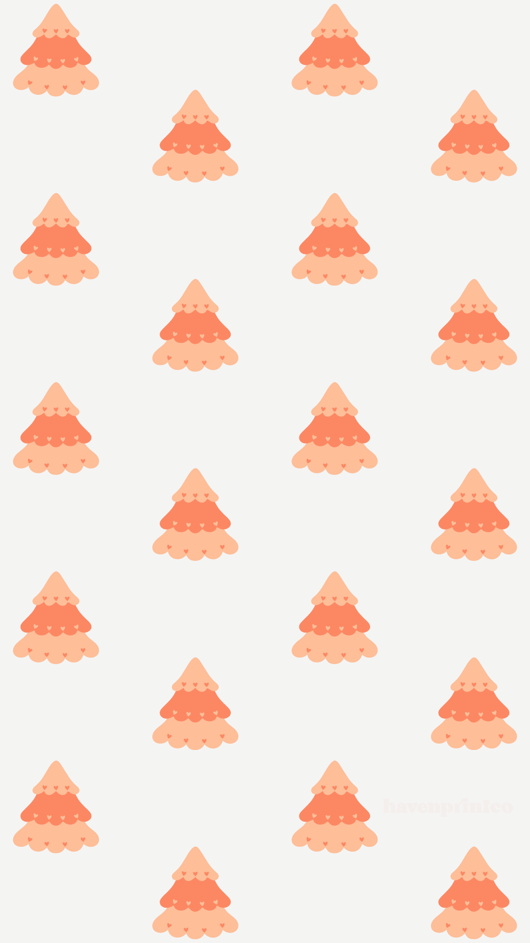 Pink Christmas Tree Pattern wallpaper iPhone Download