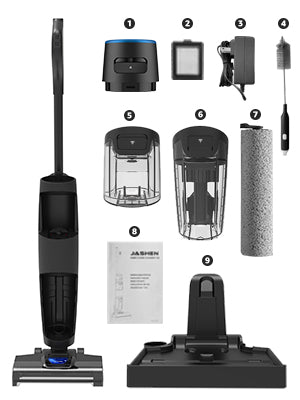 Jashen F16 Wet & Dry 2-in-1 Cordless Vacuum Mop