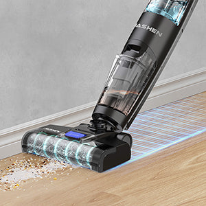 HEPA and Roller brush--JASHEN F12/F16 Cordless Wet Dry Vacuum Cleaner -  JASHEN Official Site