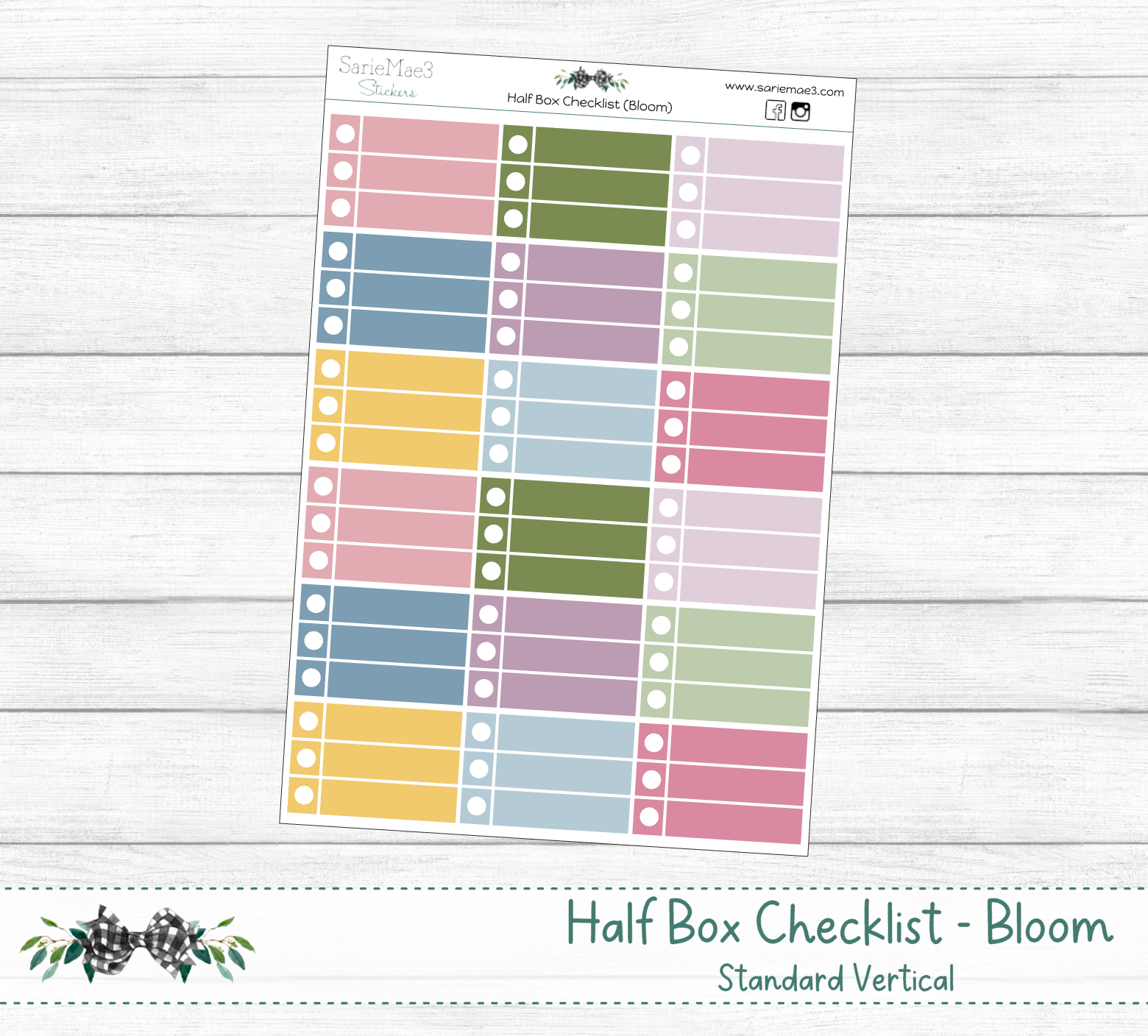 Half Box Checklists (Bloom)