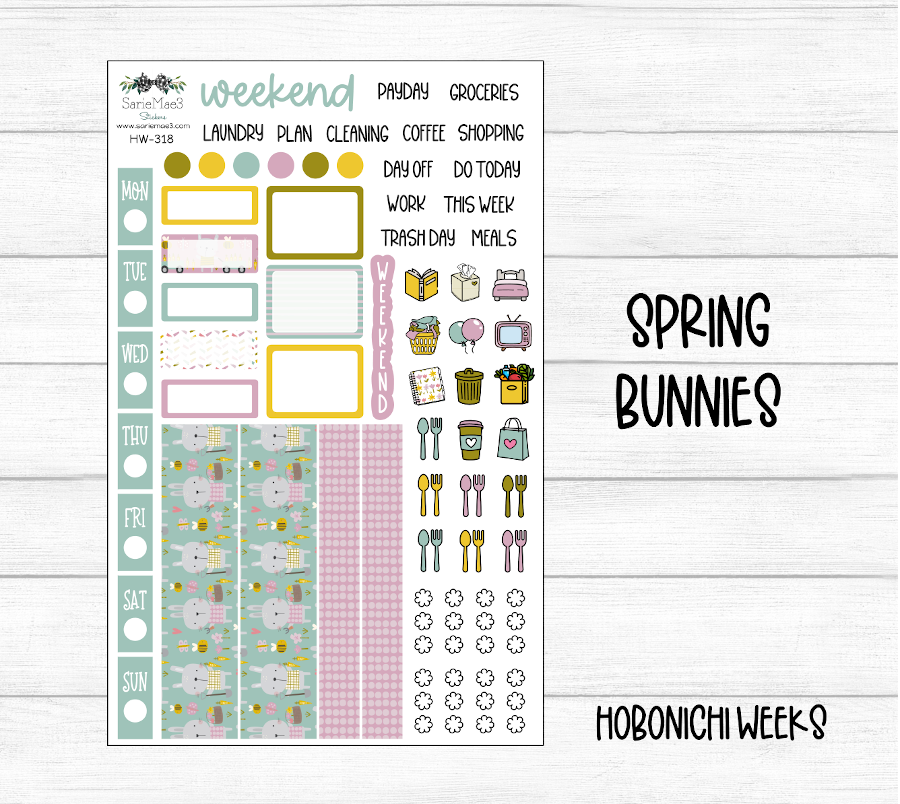 Hobonichi Weeks Kit, Spring Bunnies, HW-318