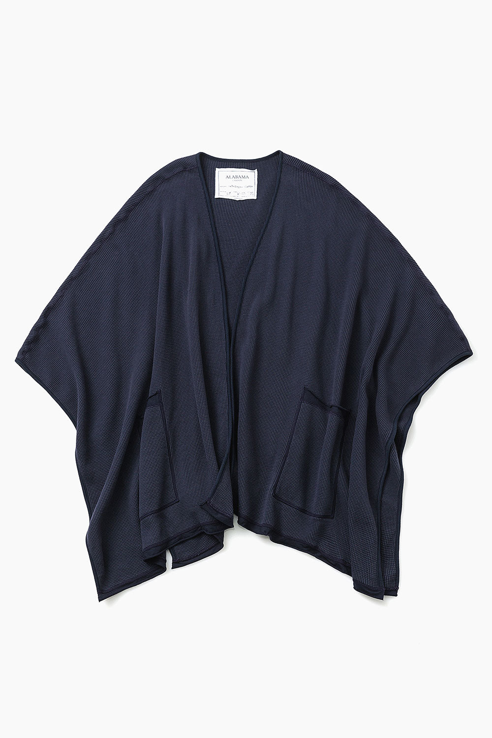 Alabama Chanin Womens Organic Wrap in Cozy Navy Waffle Knit