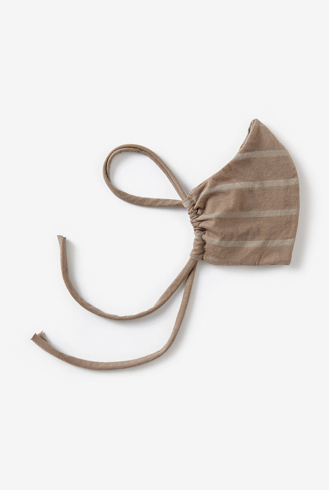 Alabama Chanin Edison Face Mask Reusable Face Mask Machine-Sewn with Organic Cotton in Brown