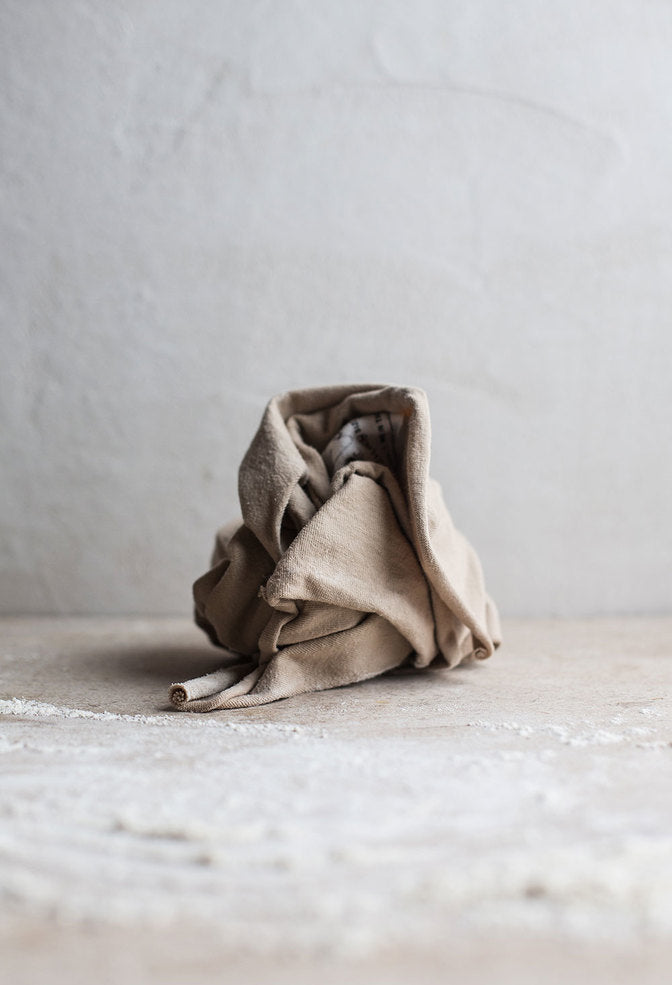Alabama Chanin Tea Towels Medium-Weight Jersey Cotton Napkin in Light Brown