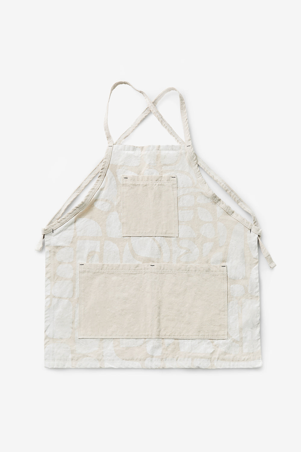 Alabama Chanin Tony Apron Organic Canvas Apron with Hand Stenciled Pattern