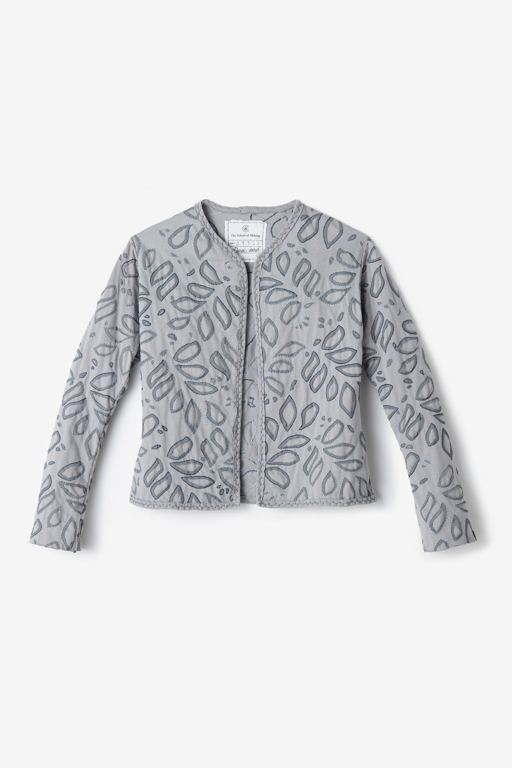 The School of Making Classic Jacket Organic Cotton Women's Jacket with Long Sleeves and Botanic Stencil