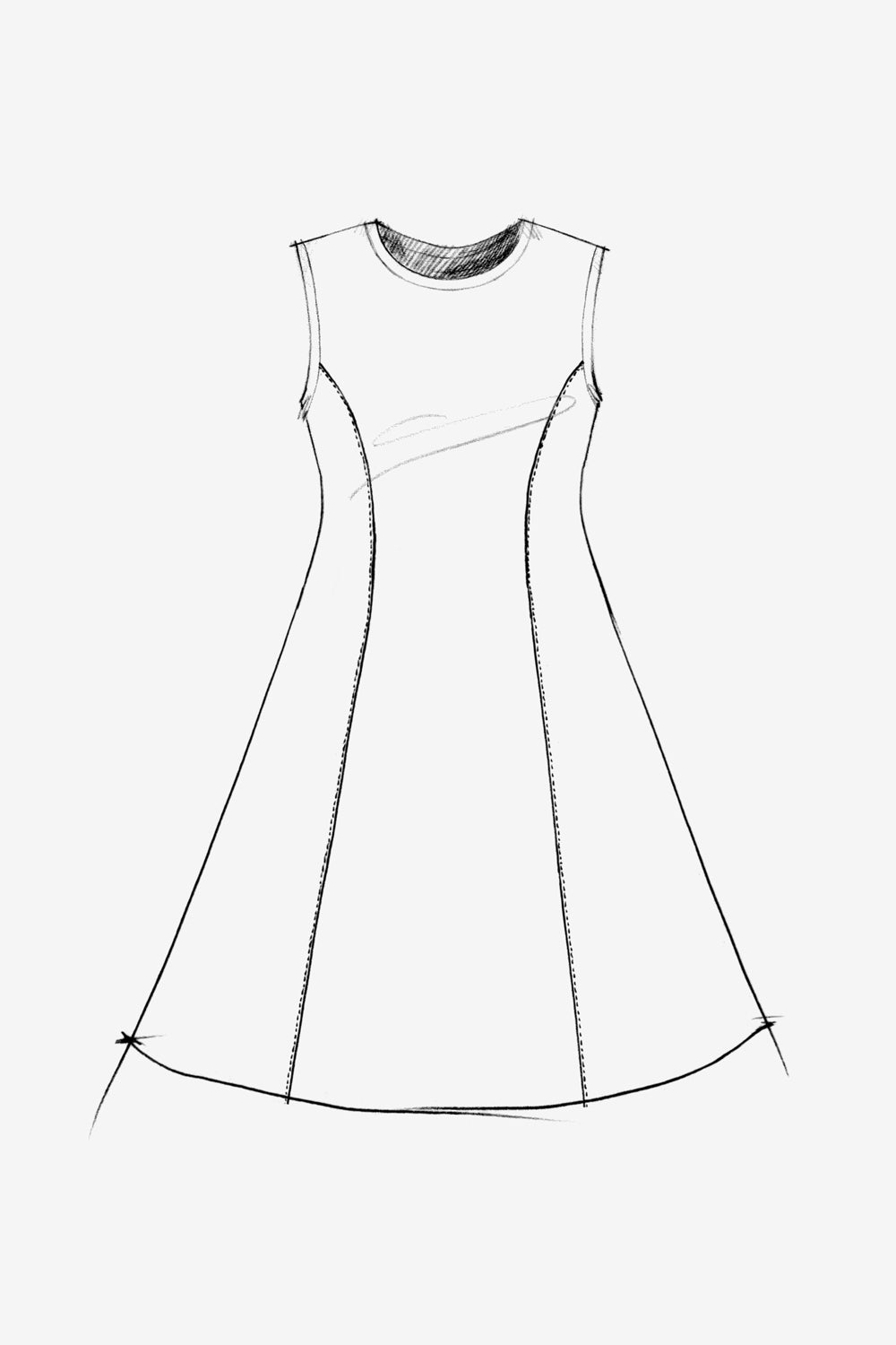 The School of Making The Factory Dress Pattern Women's DIY Clothing Pattern for Hand-Sewn Crew Neck Dress