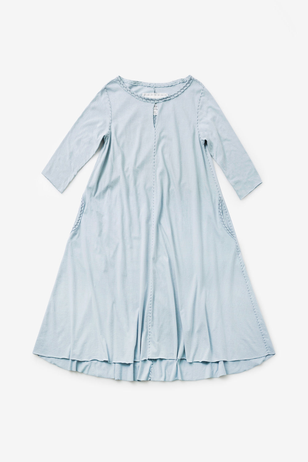 the school of making organic cotton keyhole a line dress kit baby blue