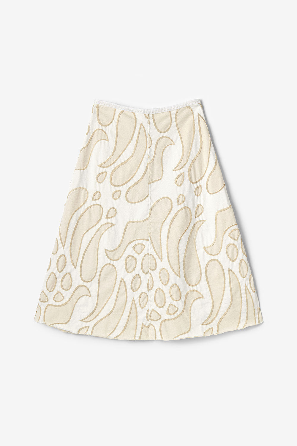 The School of Making Swing Skirt DIY Kit Organic Cotton Natural White Pattern