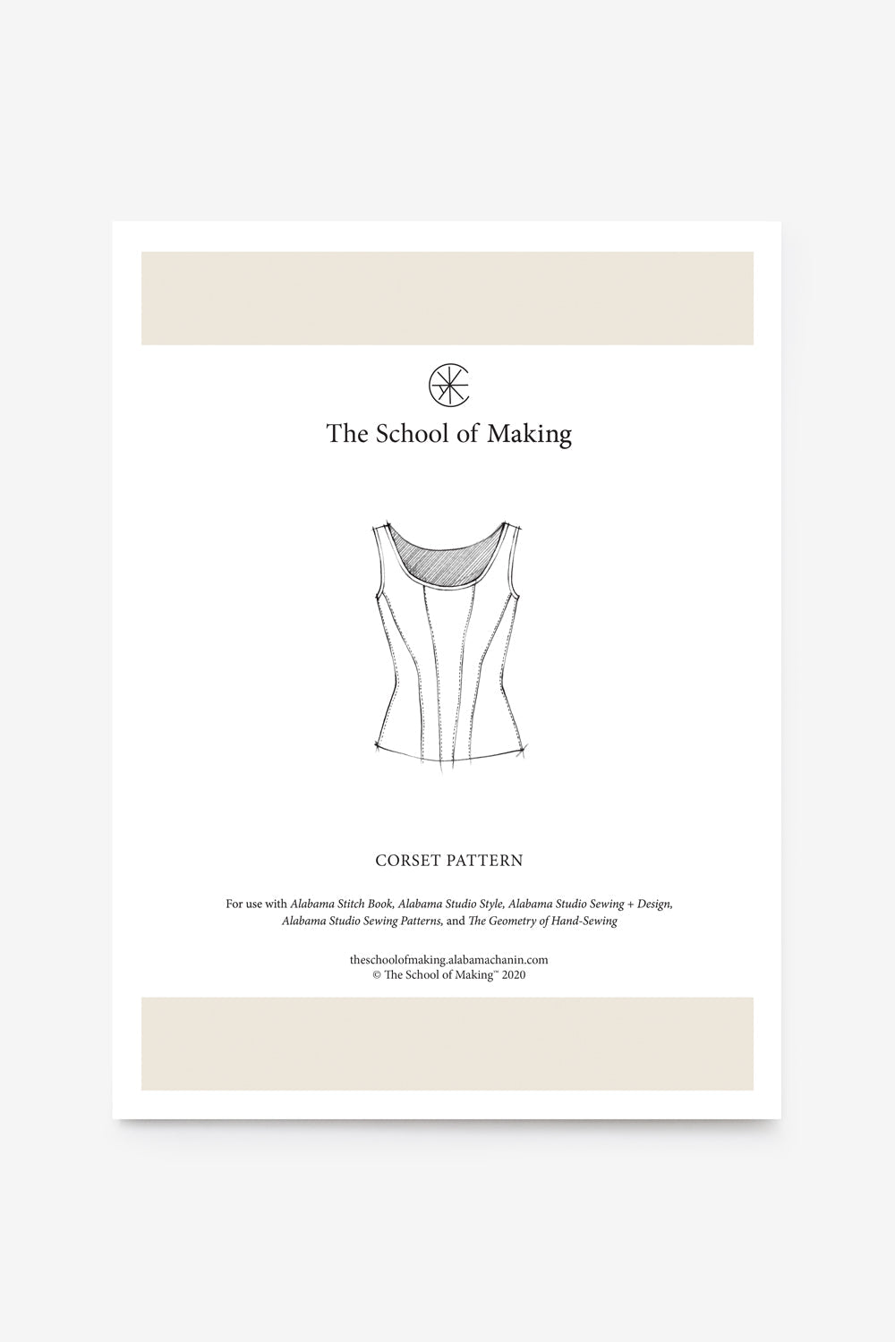 The School of Making The Corset Pattern Women's DIY Clothing Pattern for Hand-Sewn Corset