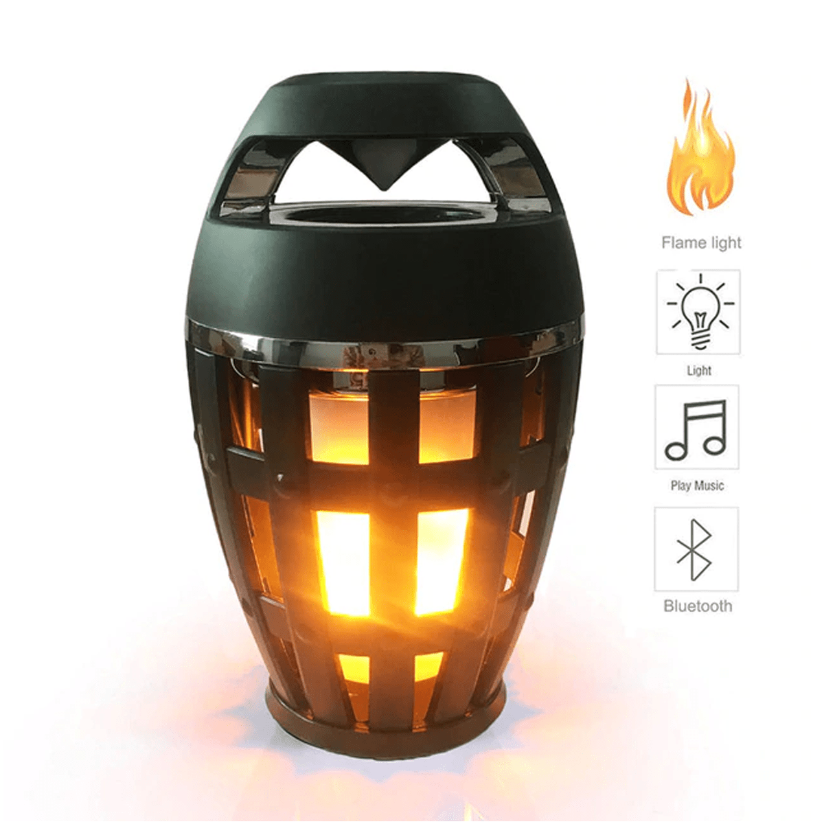 led flame bluetooth speaker