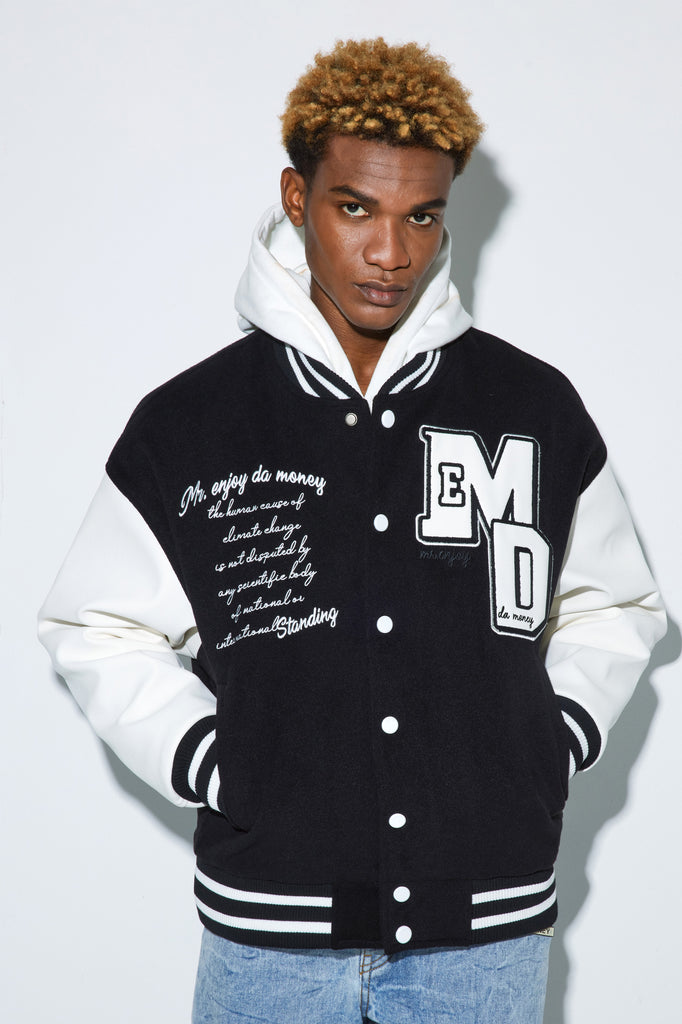 ソフトパープル MEDM 2022FW RHINESTONE VARSITY JACKET