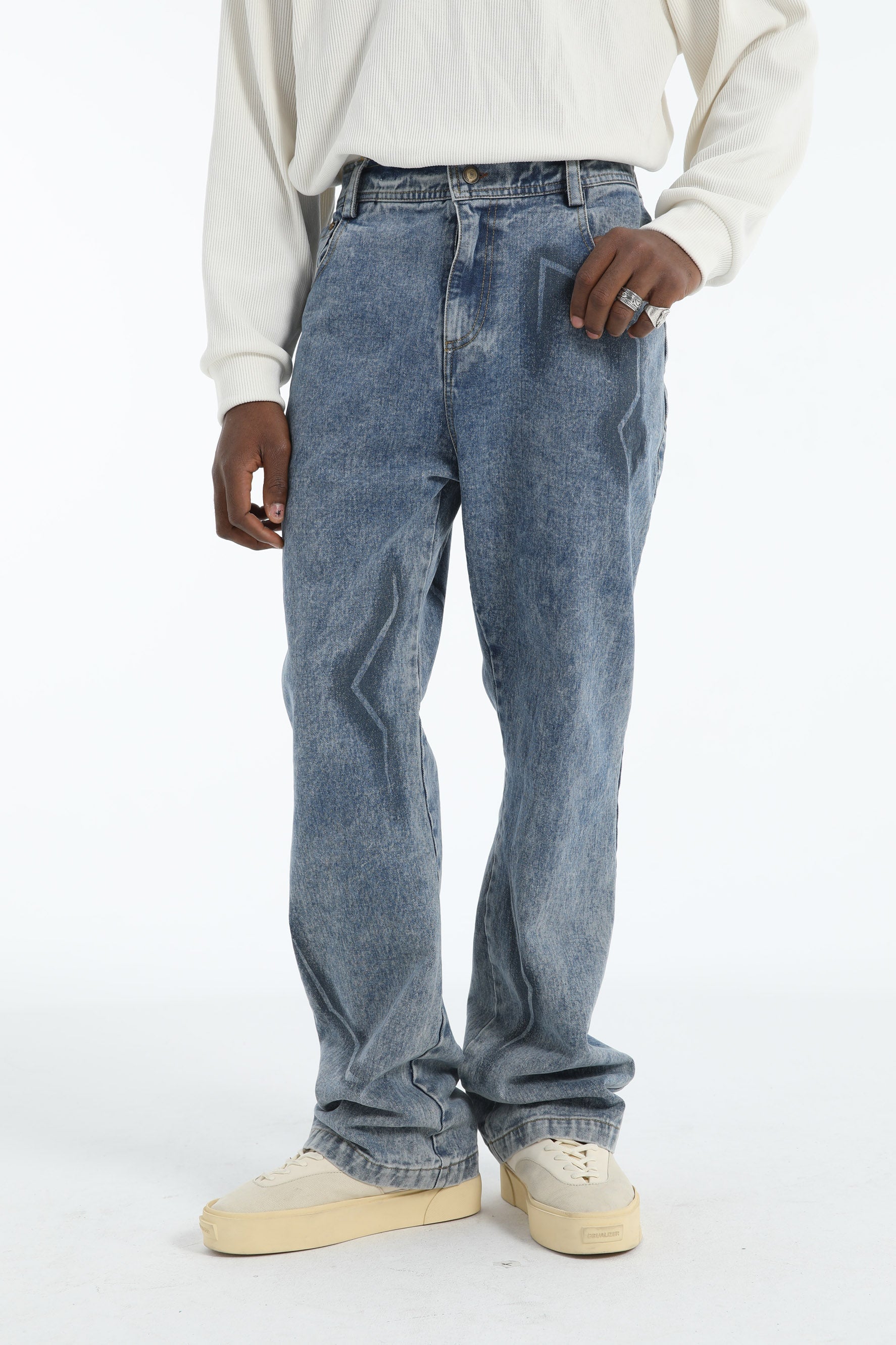 JHYQ WASHED EFFECT JEANS – Baroque Galleria