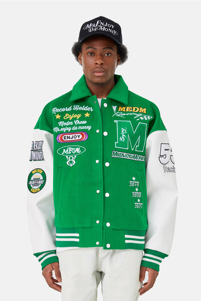 MEDM EMBROIDERY BASEBALL JACKET – Baroque Galleria