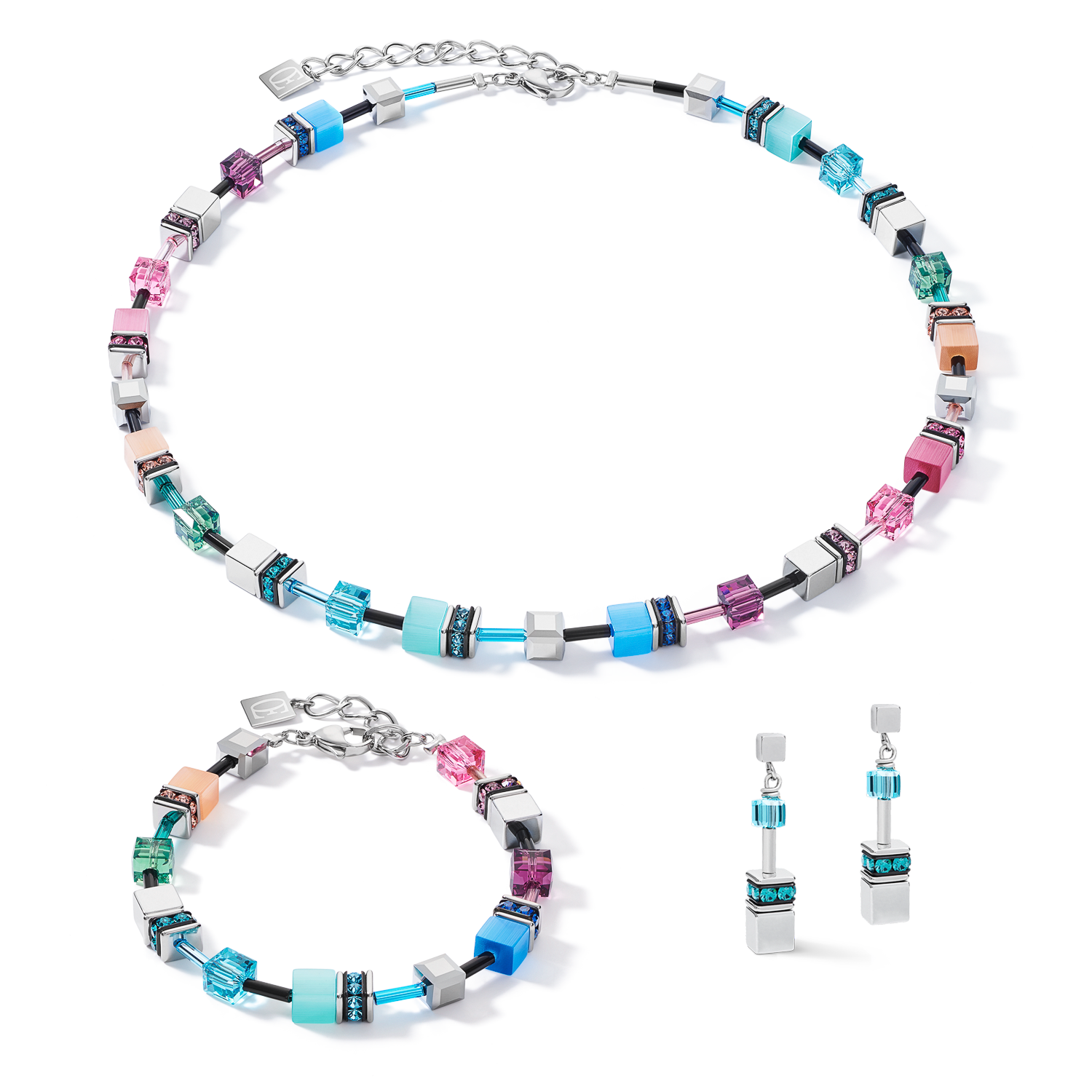 GeoCUBE® Earrings multicolour fresh vintage