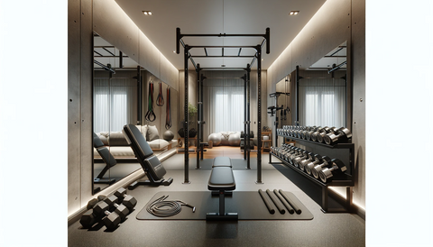 well-organized and spacious home gym setup