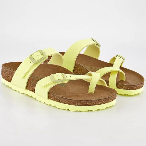 Bright vegan shoes - Birkenstock bright yellow sandals