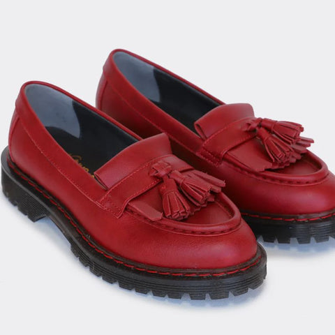 Bright vegan shoes - Good guys don't wear leather tassel loafers
