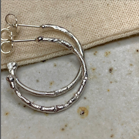 Fairmined Gold hoop handmade earrings