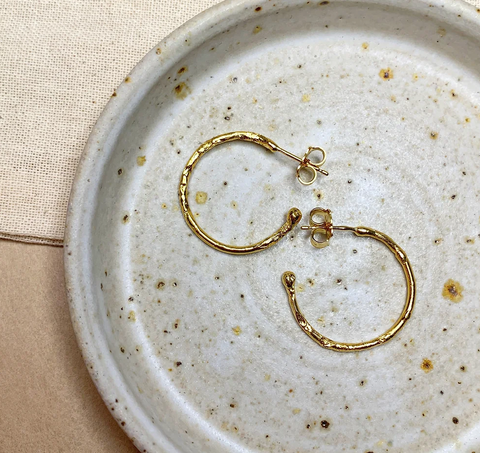 Fairmined Gold hoop handmade earrings