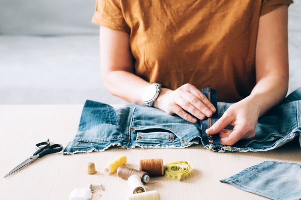 how to stop buying clothes - repair and upcycle them