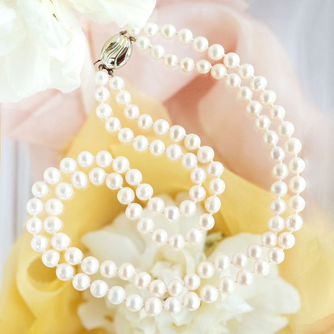 Double Strand of Freshwater Cultured pearls