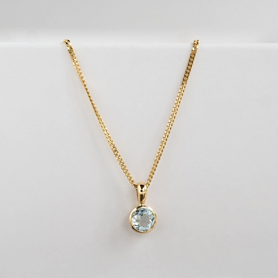 Aquamarine birthstone pendant