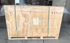 Retractable tunnel crated for delivery in wooden crate