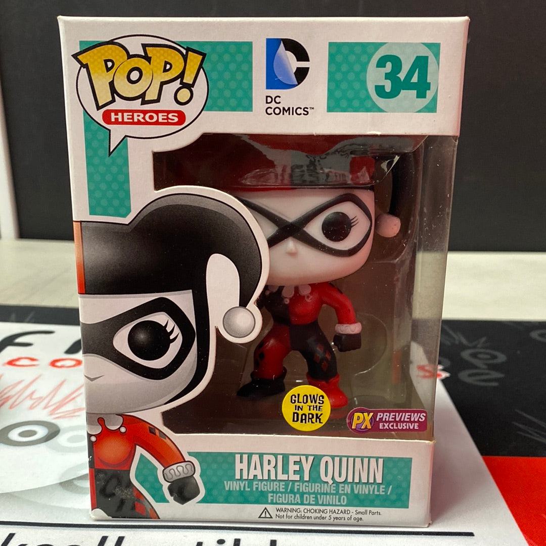 Pop Heroes: DC Comics- Harley Quinn (GITD PX Previews Exclusive) JP