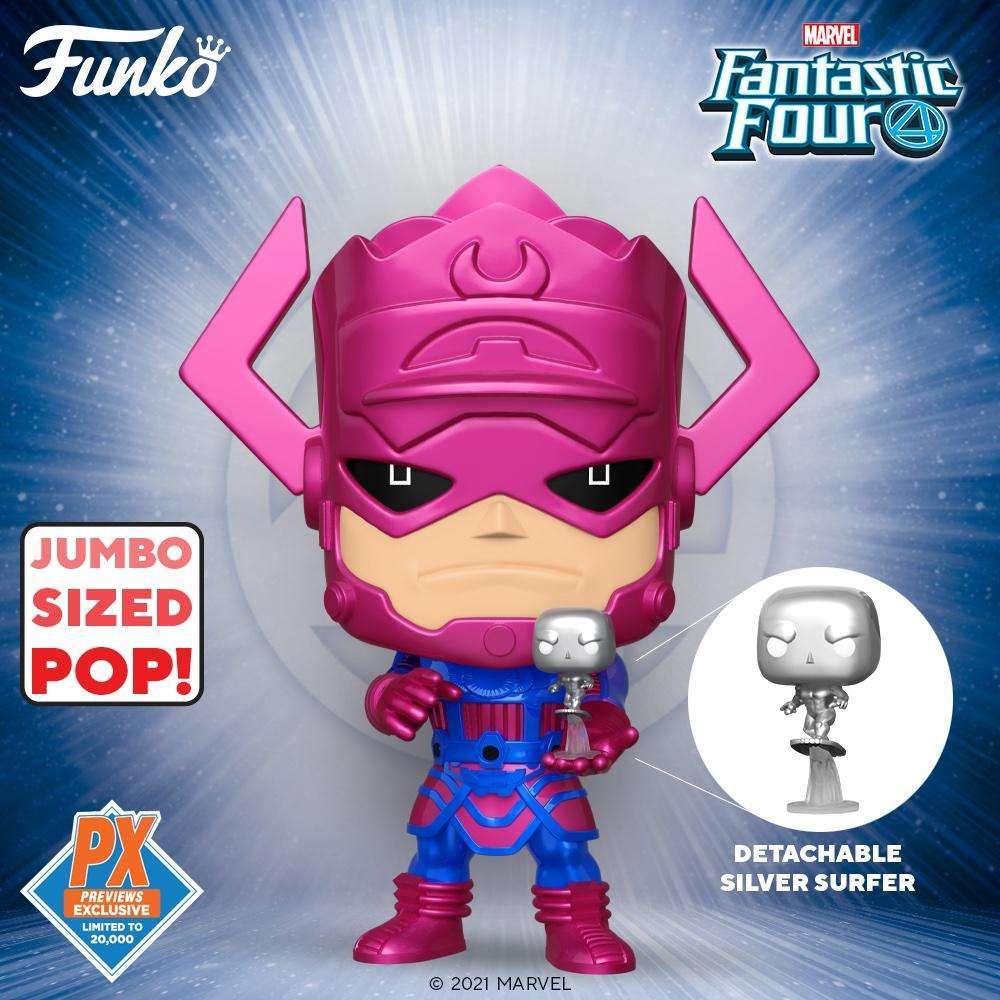 galactus with silver surfer funko