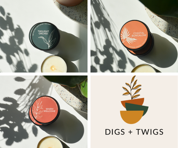 digs + twigs candle collab