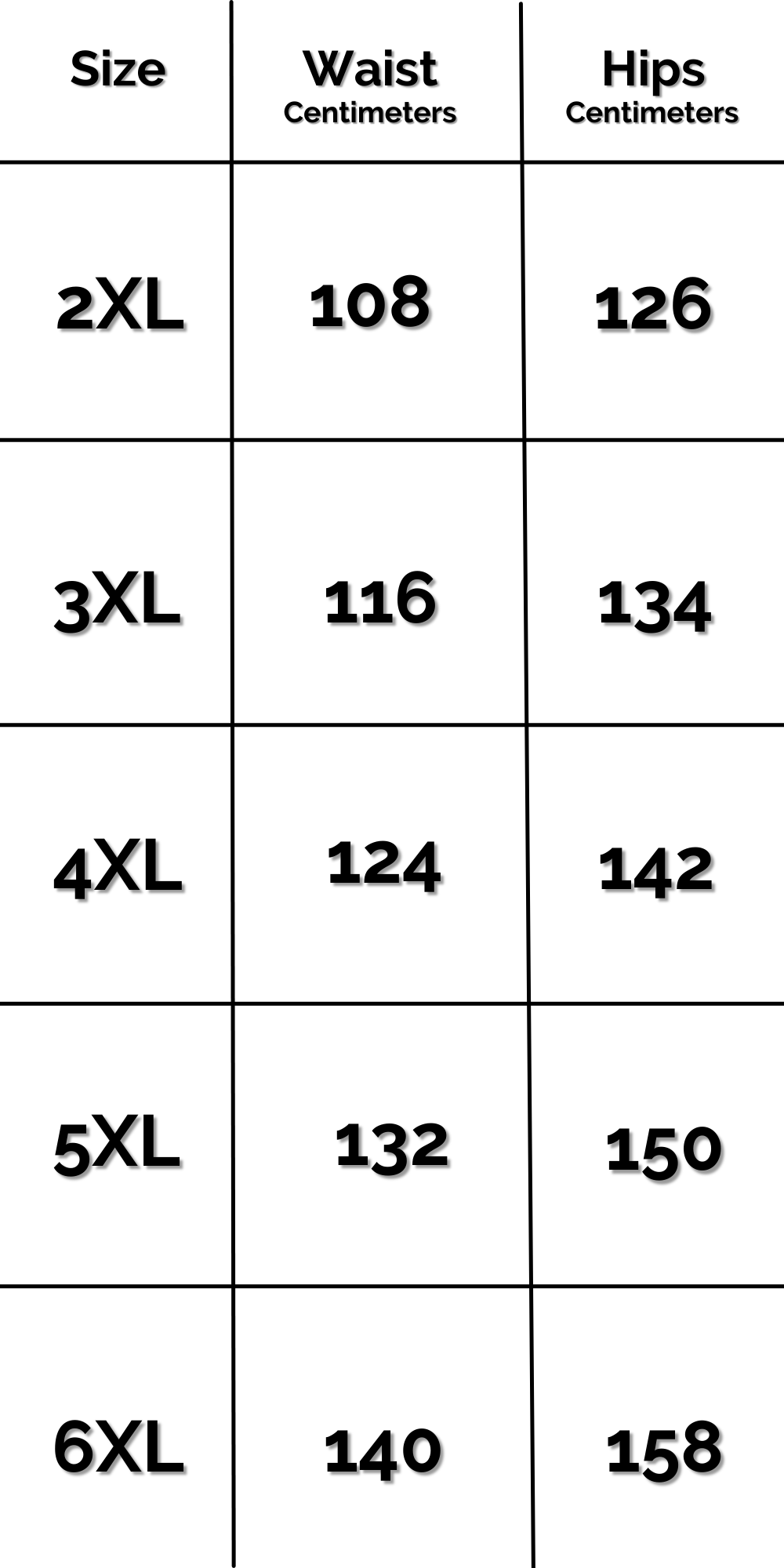 INTL Recycled Polyester Athletic Shorts Size Chart CM 2