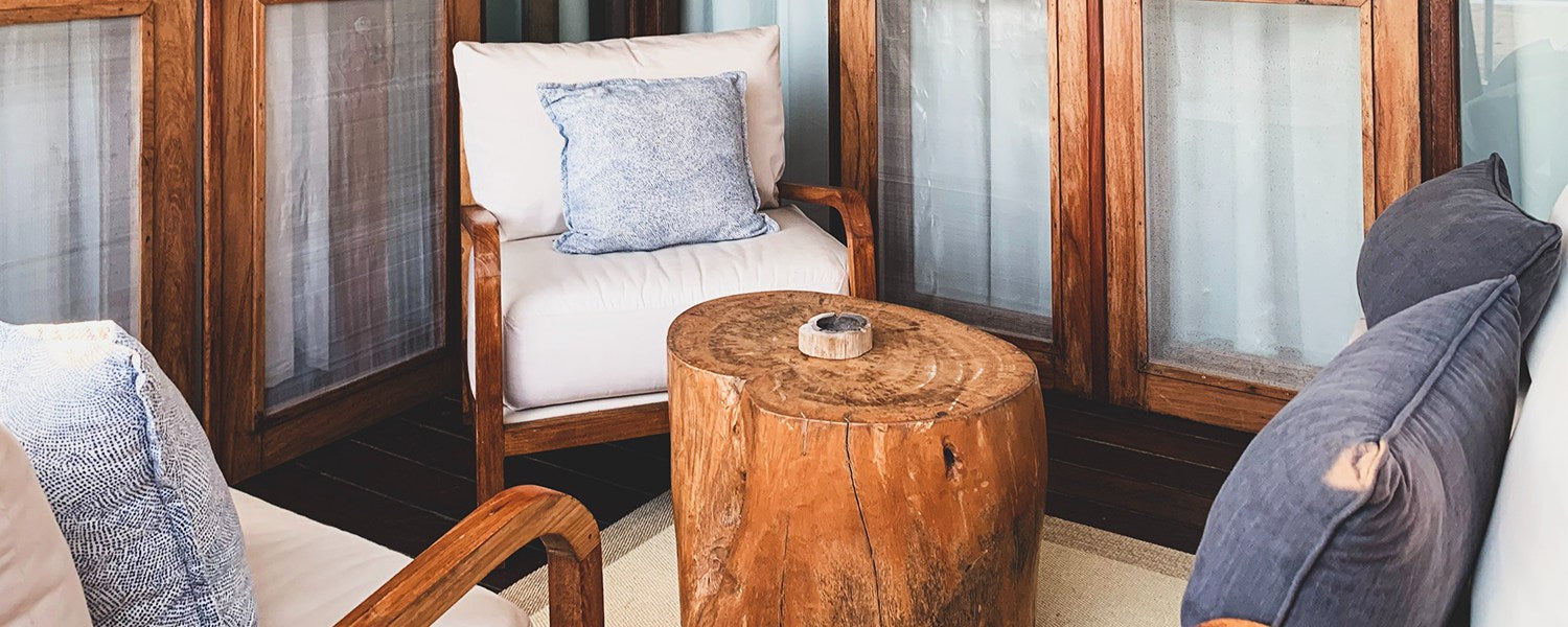 Porch interior from wood