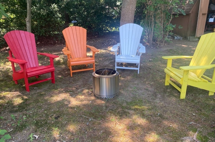 CR Plastics Upright Adirondack Chairs C03 Outdoor Backyard Furniture